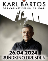 KARL BARTOS - Das Cabinet des Dr. Caligari am 26.04.2024 in Dresden, Rundkino / Cinemagnum