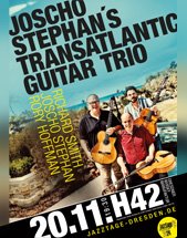 Transatlantic Guitar Trio mit Richard Smith, Joscho Stephan & Rory Hoffman am 20.11.2024 in Dresden, H42